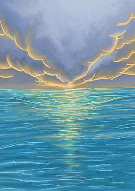 Ocean and Sky Digital Painting