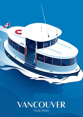 Vancouver False Creek Boat Illustration