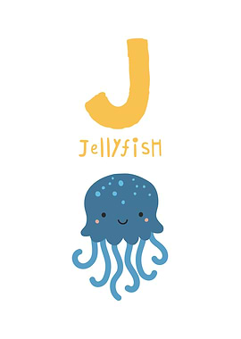 Jellyfish Alphabet Illustration