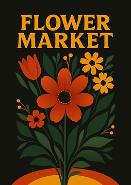 Flower Market Floral Art Print