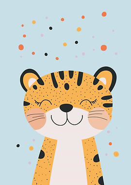 Cute Cartoon Tiger Illustration