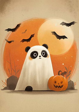 Panda Ghost Halloween