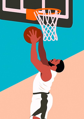 Basketball Player Dunking