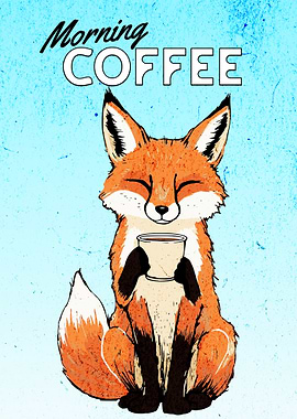 Fox & Coffee Cup