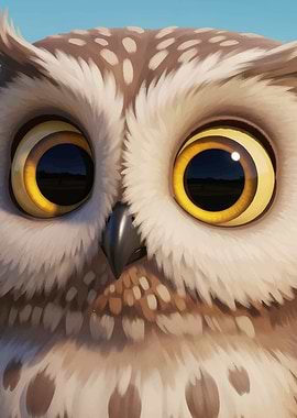 Close-up Owl Portrait