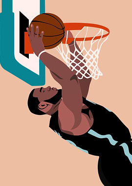 Basketball Player Dunking