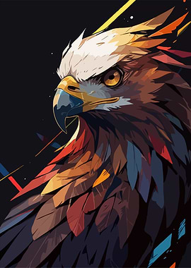 Colorful Eagle Portrait