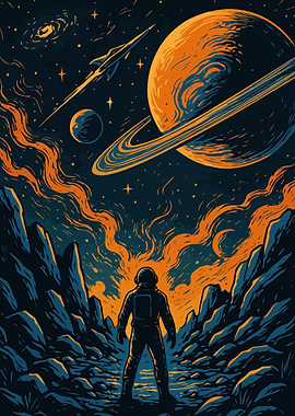 Astronaut on Alien Planet