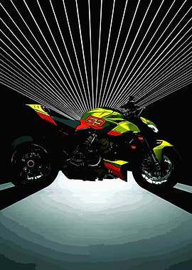 Motorcycle with Number 63 Graphic