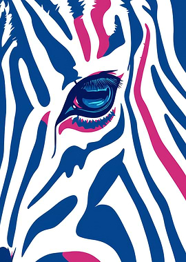 Abstract Zebra Portrait