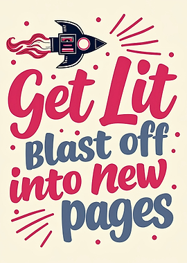 Get Lit Blast Off Typography