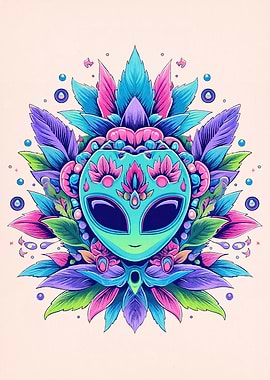 Psychedelic Alien Floral Ornamentation