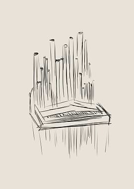 Organ Line Art