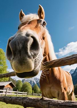Close-up of a Curious Horse