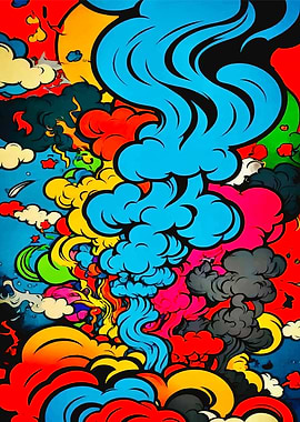 Colorful Abstract Cloud Explosion