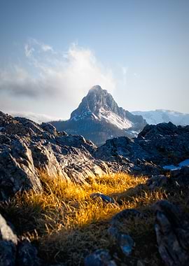 Snowy Mountain Peak Landscape