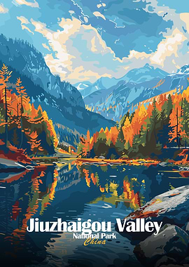 Jiuzhaigou Valley National Park China