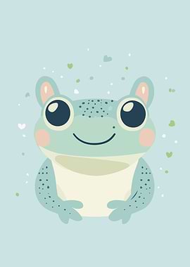 Cute Cartoon Frog Illustration