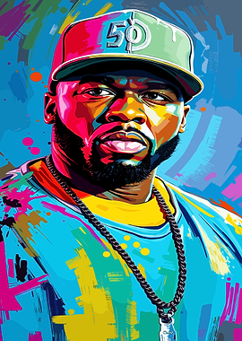 50 Cent Pop Art Portrait