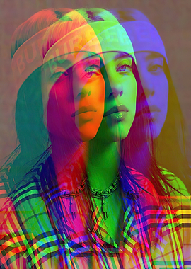 Billie Eilish Multiple Exposure Portrait