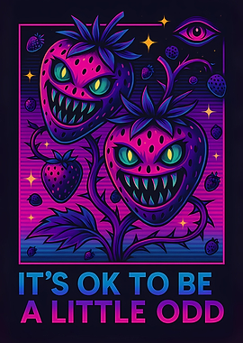 It'd Okay to be A lIttle Odd Creepy Strawberries