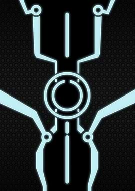 Tron-inspired Circuit Pattern
