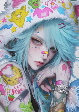 Pastel Goth Character Portrait