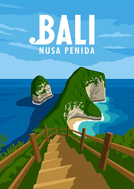 Bali Nusa Penida Travel Poster