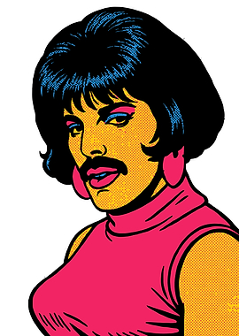 Freddie Mercury Pop Art Portrait