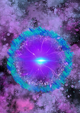 Abstract Purple Energy Burst