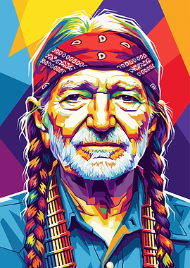 Willie Nelson Pop Art Portrait