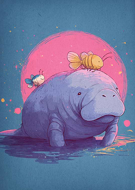 Manatee Fish Friends