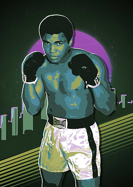 Muhammad Ali Boxing Retro Art