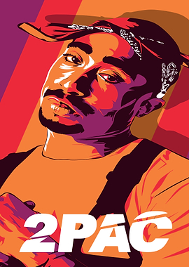 2Pac Portrait Pop Art