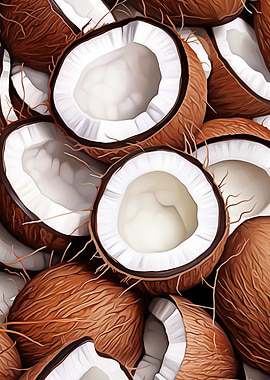 Coconuts Pattern Food