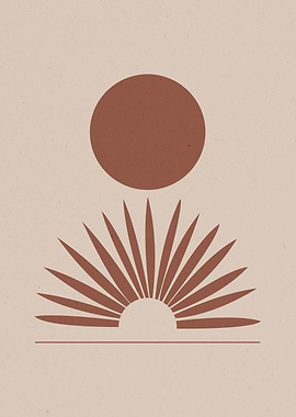 Minimalist Sun and Moon