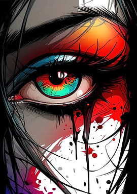 Colorful Eye Digital Art