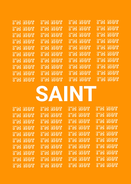 I'm Not Saint Text Art