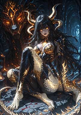 Dragon Girl and Fiery Companion