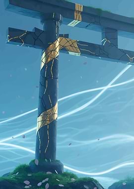 Torii Gate with Kintsugi Repair