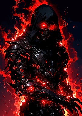 Fiery Dark Warrior
