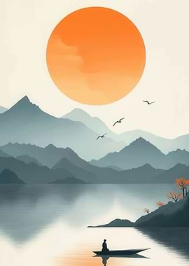 Lake Serenity with Rising Sun