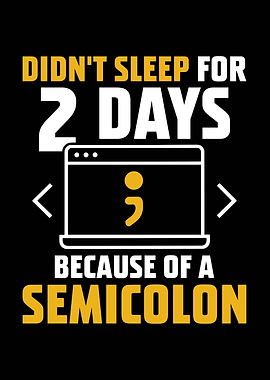 Semicolon Coding Humor