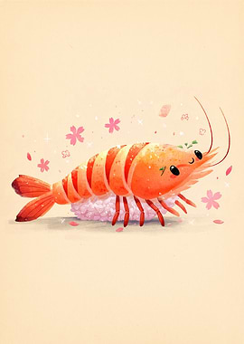 Shrimp Sushi Cherry Blossoms