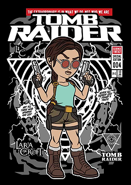 Tomb Raider Comic Style Illustration