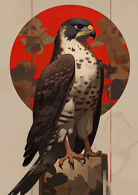 Majestic Falcon Digital Painting