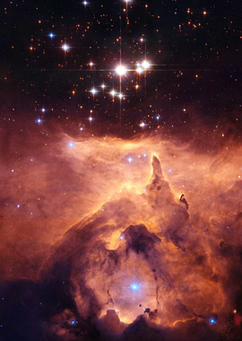 Cosmic Nebula with Stars