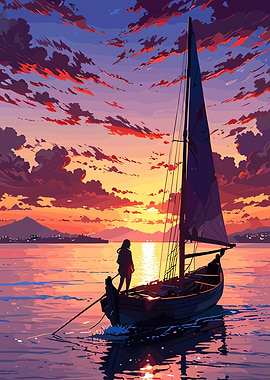 Sailboat at Sunset