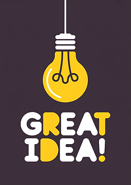 Great Idea Lightbulb Poster