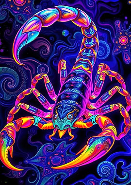 Psychedelic Scorpion Animal